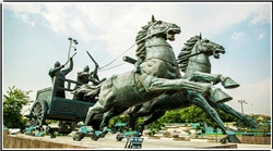 廣場銅馬車雕塑 廣場銅馬車雕塑