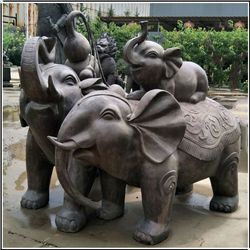 一對大型銅大象 一對大型銅大象
