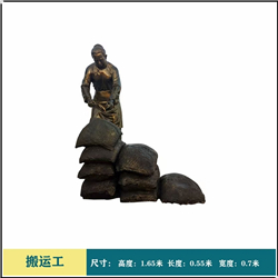 搬運工人物銅雕塑 搬運工人物銅雕塑