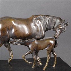 母子馬雕塑 母子馬雕塑