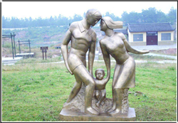 街頭情侶人物銅雕塑 街頭情侶人物銅雕塑