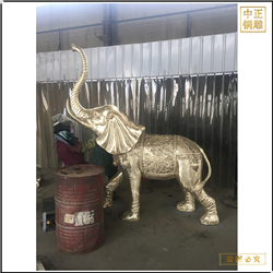 酒店別墅門口銅雕大象加工 酒店別墅門口銅雕大象加工