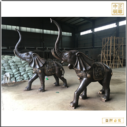 大型室外銅雕大象一對 大型室外銅雕大象一對