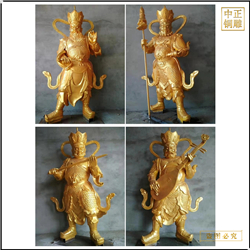 四大天王銅彩繪雕塑報價 四大天王銅彩繪雕塑報價