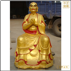 寺廟鑄銅小型十八羅漢佛像 寺廟鑄銅小型十八羅漢佛像