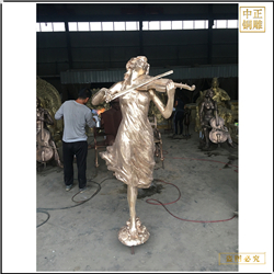 小提琴人物銅雕塑鑄造 小提琴人物銅雕塑鑄造