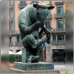 抽象銅牛雕塑 抽象銅牛雕塑
