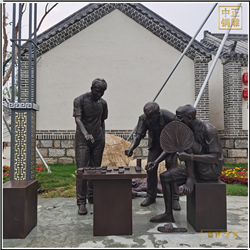 室外下棋人物銅雕塑 室外下棋人物銅雕塑