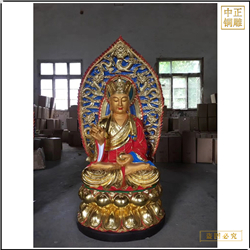 純銅貼金西方三圣佛像 純銅貼金西方三圣佛像