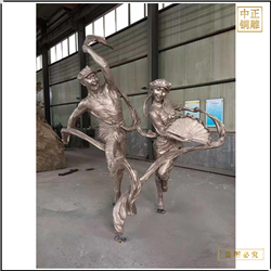 扭秧歌人物雕塑 扭秧歌人物雕塑