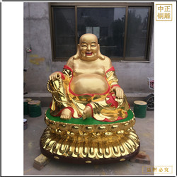 貼金彩繪5米彌勒佛銅像 貼金彩繪5米彌勒佛銅像