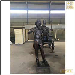 拉小提琴人物雕塑鑄造 拉小提琴人物雕塑鑄造