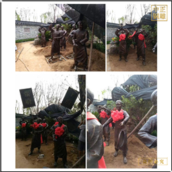 古代迎親人物銅雕塑 古代迎親人物銅雕塑