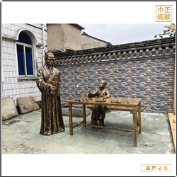 古代上私塾人物雕塑 古代上私塾人物雕塑