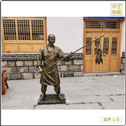 烤鴨人物銅雕塑鑄造 烤鴨人物銅雕塑鑄造