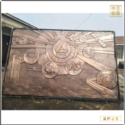 大型動(dòng)物浮雕背景墻