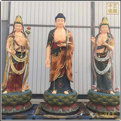 觀音大勢至菩薩純銅神像 觀音大勢至菩薩純銅神像