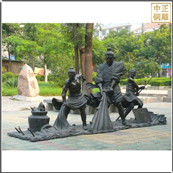 大型捕魚人物景觀雕塑、