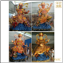 銅雕四大天王佛像定制 銅雕四大天王佛像定制