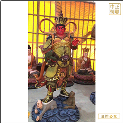 銅雕彩繪四大天王佛像 銅雕彩繪四大天王佛像