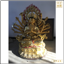 鑄造千手觀音菩薩佛像 鑄造千手觀音菩薩佛像