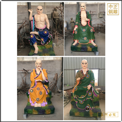 貼金十八羅漢佛像鑄造 貼金十八羅漢佛像鑄造