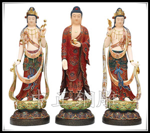 西方三圣銅佛像 西方三圣銅佛像